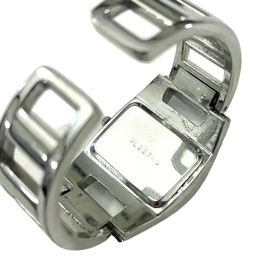 Women's SILVER Tone RHINESTONE BRACELET Watch - NEW BATTERY